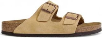 Birkenstock Beige Su&egrave;de Sandaal - Dames - Sandalen - Beige - 40 EU - Su&egrave;de - Schoenen