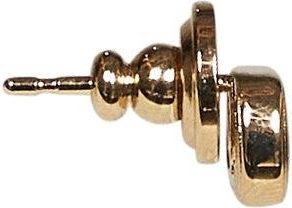 Valentino Garavani Womens Earrings Ovalette Gold Brass