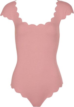 Marysia Swim Costume da bagno con orlo a smerlo - Rosa