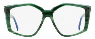 Max Mara MM5162-B Blue Block Butterfly Eyeglasses - Green