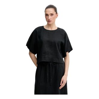 DKNY Top a girocollo a maniche corte - - Blouses & Shirts - Donna - Nero - S