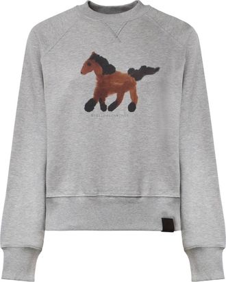 Stella McCartney Hoodies & sweatvesten, Dames, Grijs, M, Sweatshirts