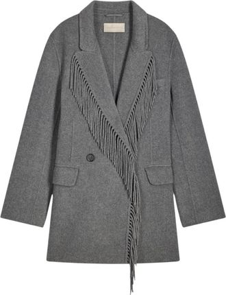 Vanessa Bruno Helenka Blazer - Dames - Mantel - Grijs - 2XS - Wol - Jassen