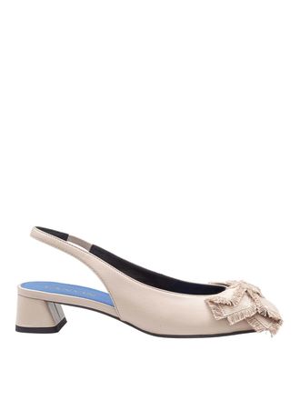 Lanvin Slingback Bow Small Heel Sand