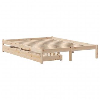 vidaXL Vidaxl - Estructura De Cama Sin Colch&oacute;n Madera Maciza De Pino 120x190 Cm