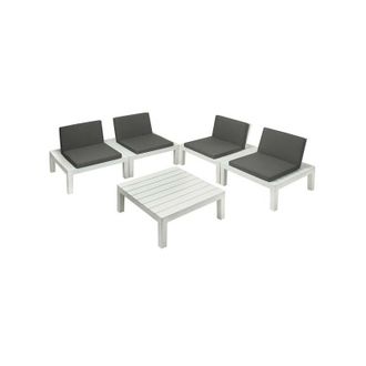 Progarden Conjunto De Sala De Estar Api Blanco/antracita Pz 4 Progarden