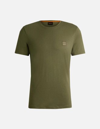 HUGO BOSS Mens Hugo Boss Khaki Tales Mens Crew Neck T-Shirt - Green - Size: 40