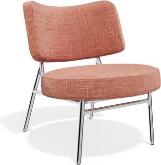 Sia Home Sill&oacute;n de sal&oacute;n terciopelo tramado rosa vintage