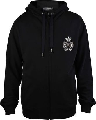 Dolce & Gabbana Dolce&Gabbana Hoodie met heraldisch embleem Zwart