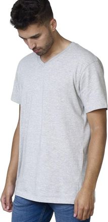 Generic Mens V-Neck T-Shirts Combed Cotton Regular and Plus Sizes Small - 8XL (4XL, Grey Melange)