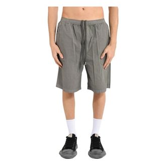 Miharayasuhiro Casual Shorts, male, Gray, Size: XL Typewriter Cloth Shorts