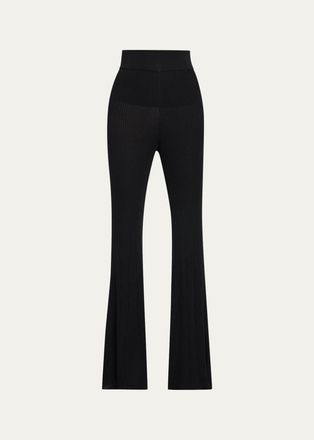 L'agence Conan Rib-Knit Flare Pants