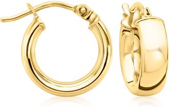 Ross-Simons Italian 14kt Yellow Gold Huggie Hoop Earrings