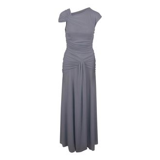 Rotate Maxi Asymmetric Dress - female - ROTATE Birger Christensen - Maxi Dresses - Blue - S - Dresses