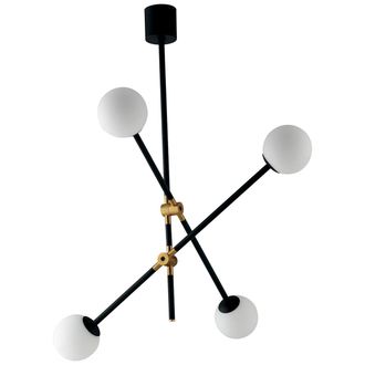 TFT Home Furniture FELIX chandelier, black/gold