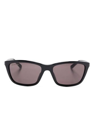 Balenciaga Zonnebril met rechthoekig montuur - Zwart