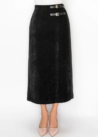 YAL New York Textured Black Skirt