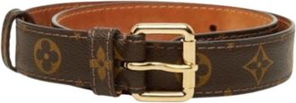 Louis Vuitton Pre-owned Vintage Canvas Belt - Dames - Vintage Accessoires - Bruin - ONE Size - Vintage