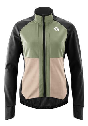 Gonso Fahrradjacke GONSO Trail Jacket Softshell W, Damen, Gr. 38, schwarz, 100% Polyester, hoch geschlossener Ausschnitt, Jacken Fahrradjacke, Wasserabweise