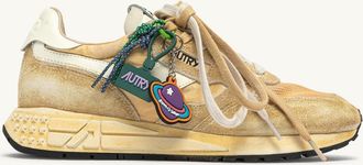 Autry SNEAKERS REELWIND SUPER VINTAGE IN SUEDE E NYLON YOLK YELLOW E BIANCO