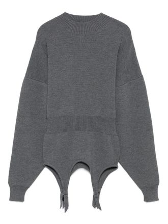 Jean Paul Gaultier Trui met opstaande hals en lange mouwen - Grijs