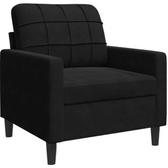 vidaXL Sill&oacute;n De Terciopelo Negro 60 Cm Vidaxl
