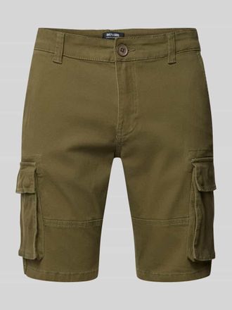 Only & Sons Regular Fit Cargoshorts mit G&uuml;rtelschlaufen Modell CAM in Khaki, Gr&ouml;&szlig;e XS