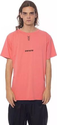Nicolò Tonetto Mens Short Sleeve Crew Neck Tee - Light Pink Cotton - Size Medium