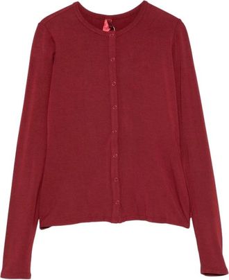 SKIMS Cardigan Girocollo con Bottoni - - Knitwear - Donna - Rosso - S