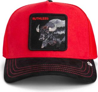 Goorin Brothers Buffalo Suede Trucker Cap - unisex - Petten - Rood - ONE Size - Su&egrave;de - Accessoires