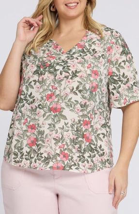 NYDJ Charming Floral Top in Primrose Garden at Nordstrom, Size 2X