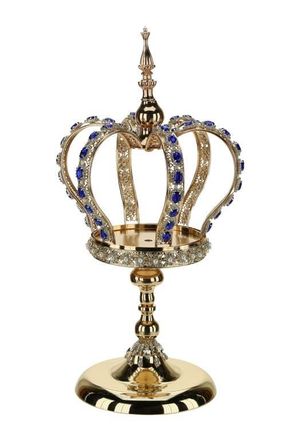 Mark Roberts Jeweled Royal Crown Pedestal in Shiny Dark Blue at Nordstrom