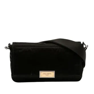 Dolce & Gabbana Pre-owned Cross Body Bags, female, Black, Size: ONE SIZE Pre-owned Nylon Crossbody Bag