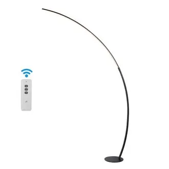 Jonathan Y Designs Enzo 68 Contemporary Minimalist Metal Arc Dimmable Integrated LED Floor Lamp, Black at Nordstrom