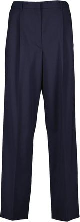 Miu Miu Wool Pants - Dames - Wijde Broeken - Blauw - XS - Wol - Broeken