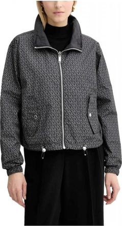 Michael Kors Reversible Signature Logo Jacket - Dames - Zomerjassen - Zwart - M - Polyester - Jassen