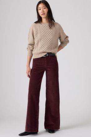 Levi's 318 Shaping Wide Leg Corduroy Pants - Mujer - 25X30 - Marr&oacute;n / Sassafras