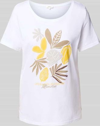 s.Oliver Red Label Regular Fit T-Shirt aus reiner Baumwolle in Weiss, Gr&ouml;&szlig;e 40