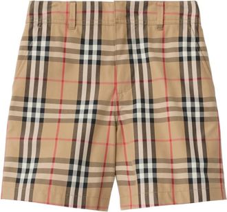 Burberry Check-pattern Cotton Shorts