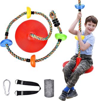 OEM Columpio Infantil De Cuerda Para Trepar, Con Plataforma Y Asiento De Disco. Capacidad De Carga M&aacute;xima Aproximada De 200 Kg. Di&aacute;metro Aproximado De 30 