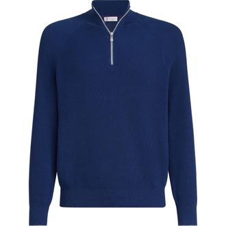 Brunello Cucinelli Cotton sweater in Avio Blue at Nordstrom, Size 62 It