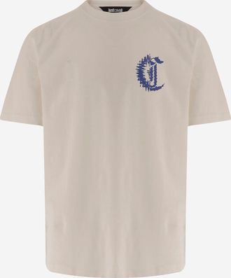 Just Cavalli Baumwoll-T-Shirt mit Grafikdruck