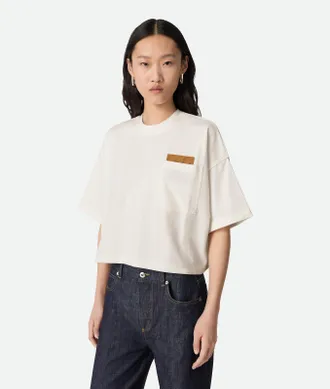 【関税&送料込】Bottega Veneta Cream Cotton T-Shirt Bottega Veneta: Blue Double Layer T-Shirt | SSENSE Canada