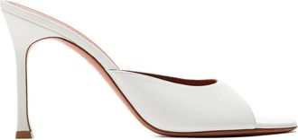 Amina Muaddi Leren sandalen - Wit