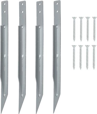 OEM Juego De 4 Estacas Universales De Acero Galvanizado En Caliente Para Columpios Y Trampolines. Accesorios De Repuesto