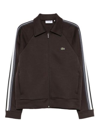 Lacoste Camicia a righe con zip - Marrone