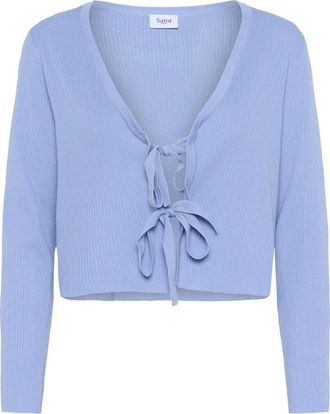 Saint Tropez Dagny SZ Cardigan - Dames - Vesten - Blauw - M - Truien & Vesten