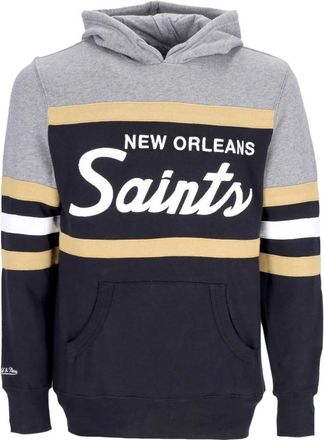 Mitchell & Ness NFL Headcoach Zwarte Hoodie - Heren - Hoodies - Zwart - S - Katoen - Hoodies & sweatvesten