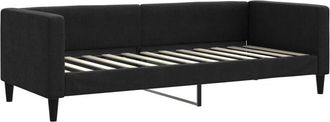 vidaXL Sofá cama sin colchón tela negro 80x200 cm Vidaxl