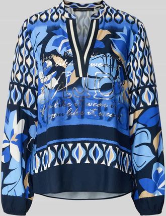 Betty Barclay Blusenshirt aus Viskose mit Tunikakragen in Royal, Gr&ouml;&szlig;e 36